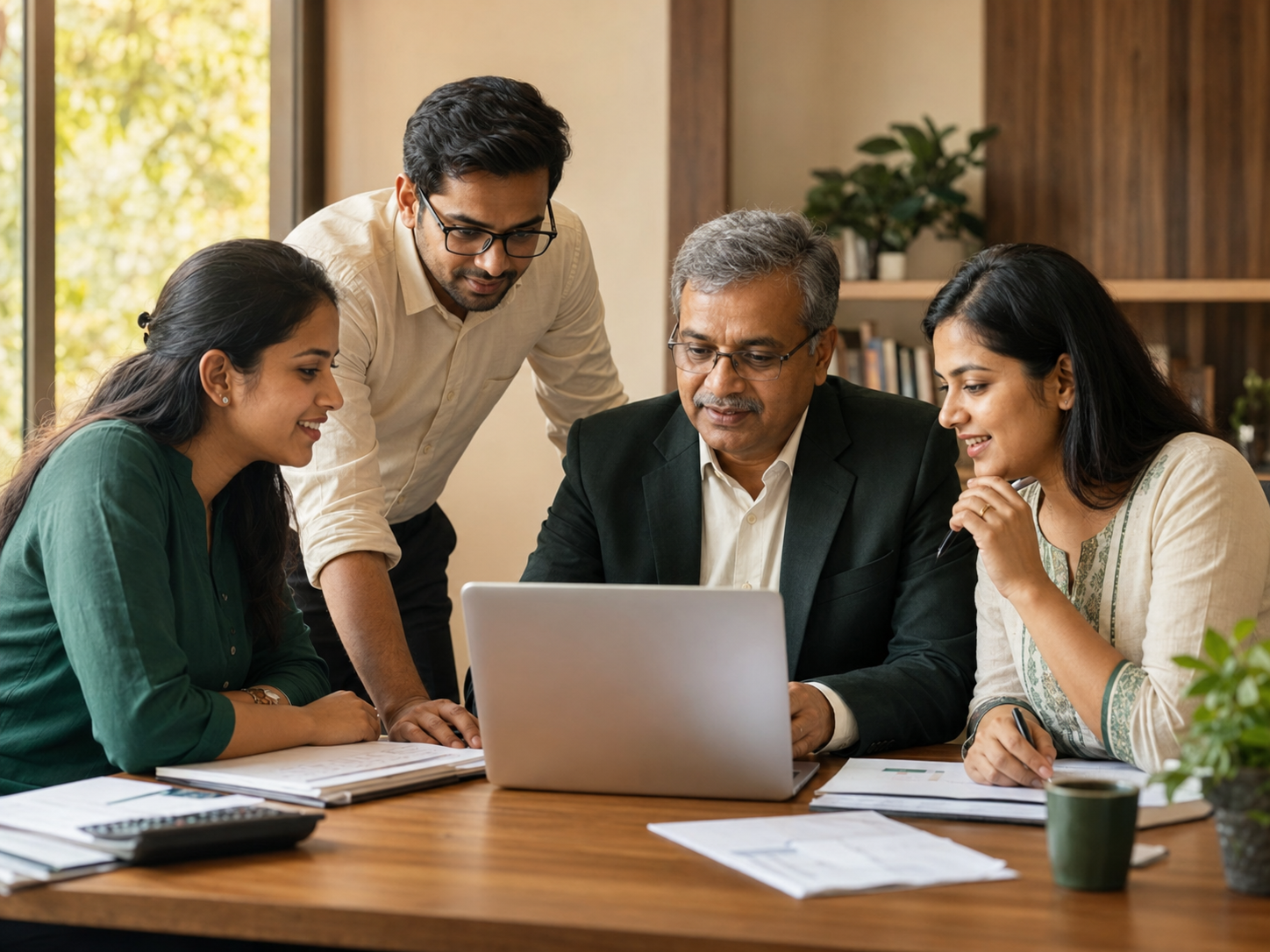 Jay Bhavani Consultants tax advisory team meeting with clients